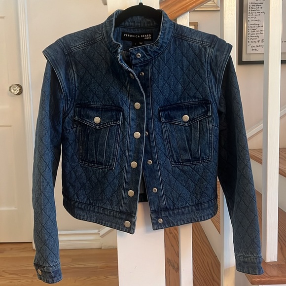 Veronica Beard KILLIAN Quilted Denim Jacket Size Small. NWT - Picture 9 of 12